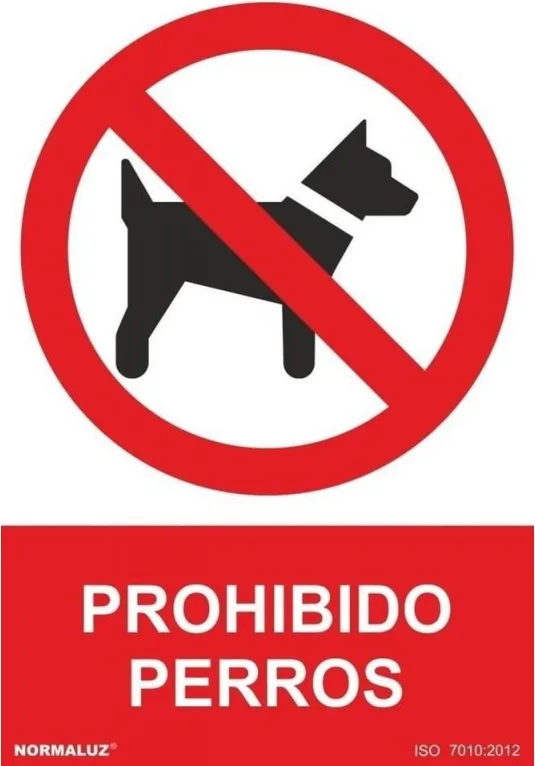 Señal Prohibido Perros PVC 0,7mm 300x400mm — foto principal