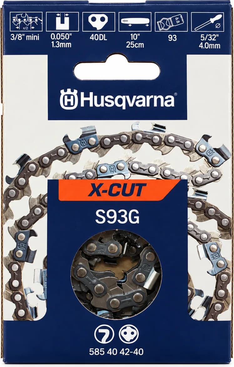 Cadena Motosierra Husqvarna S93g 40 Eslabones 1.3mm Paso 3/8 — foto principal