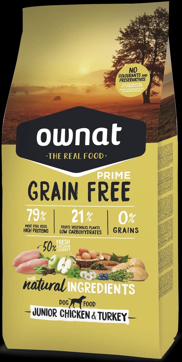 Pienso Perros Ownat Prime Grain Free Junior Pollo & Pavo 12 kg — foto principal