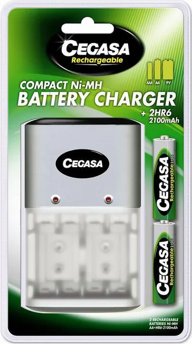 Cargador Cegasa Compact 2HR6 2100 Mah — foto principal