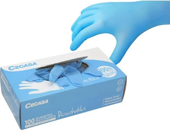 Guantes Cegasa Nitrilo Azul T6-6,5 100 uds — foto principal