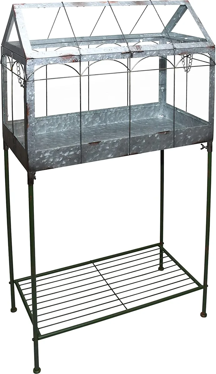 Casa Invernadero Cristal Verde con Soporte L — foto principal