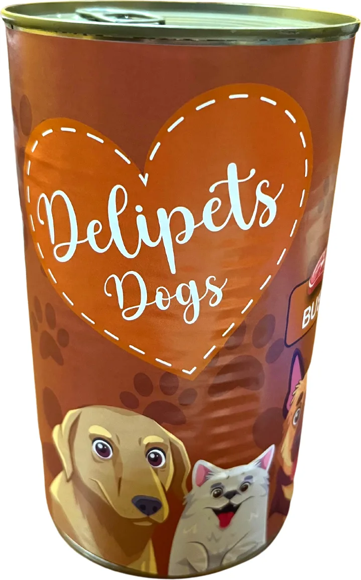 Lata Perro DeliPets Buey 1240 Gr — foto principal