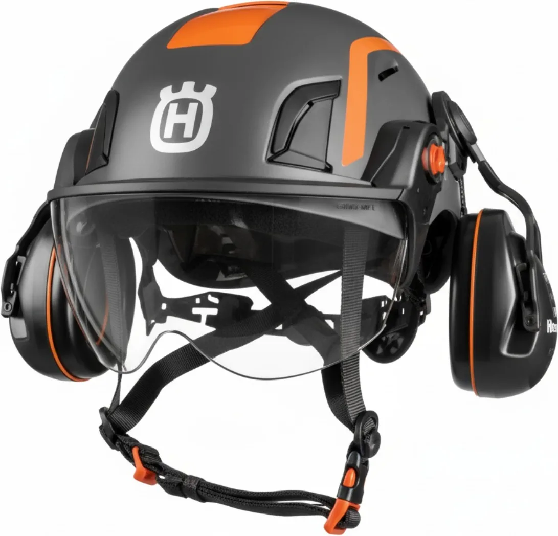 Kit Casco auriculares y Visor Husqvarna Spire Vent | Protección Profesional para Arboristas — foto principal