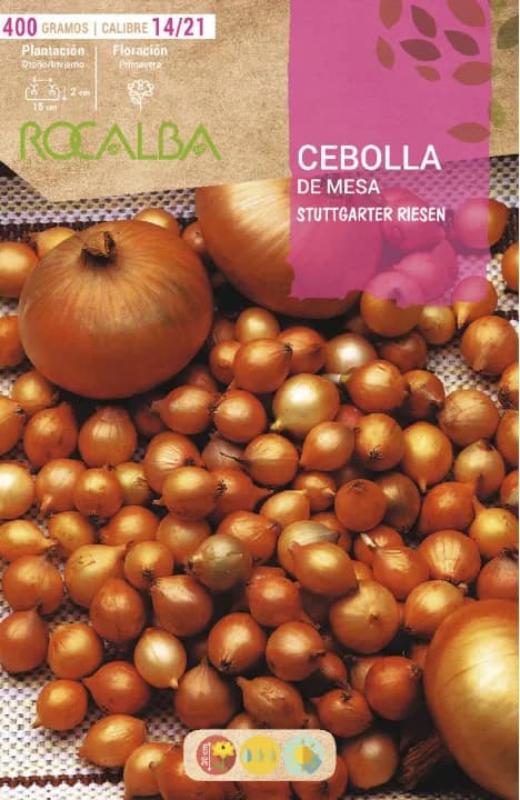 Semilla Bulbo Cebolla Stuttgarter Calibre 14/21 400 Gramos — foto principal