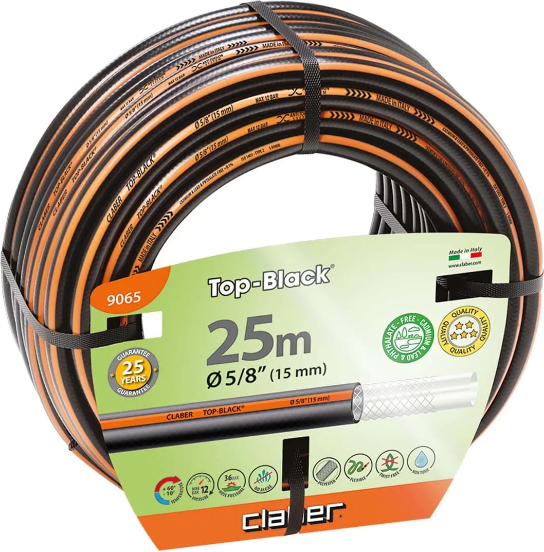 Manguera Riego Claber Top Black 25 metros 5/8" — foto principal