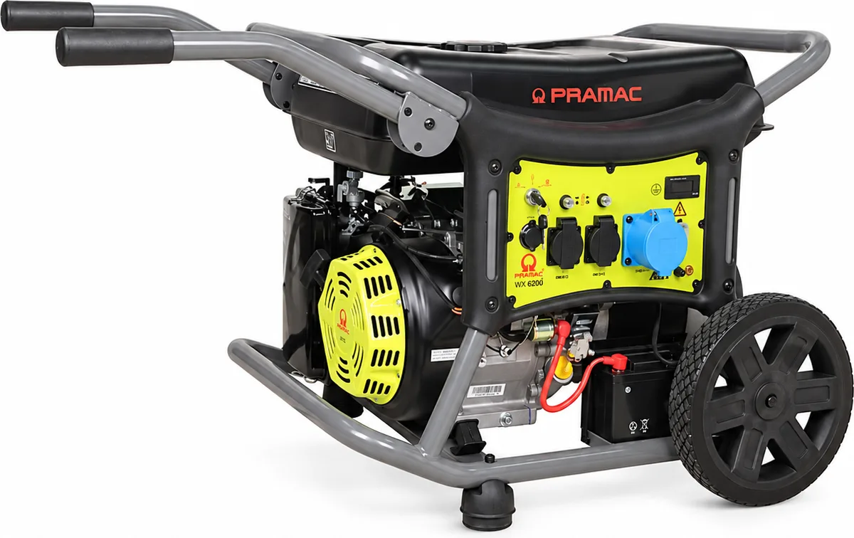 Generador de gasolina Pramac WX 6200 ES · 5.300 W · arranque eléctrico · CONN — foto principal