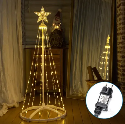 Arbol Navidad Diseño Cono con Luces Led -Luz Calida 1,5 M — foto principal