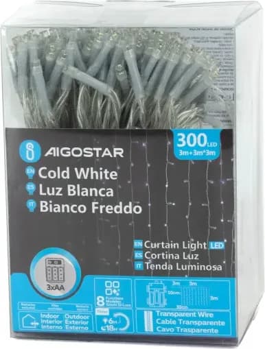 Tiras de Luces Led Navidad 3x3 mt pilas — foto principal
