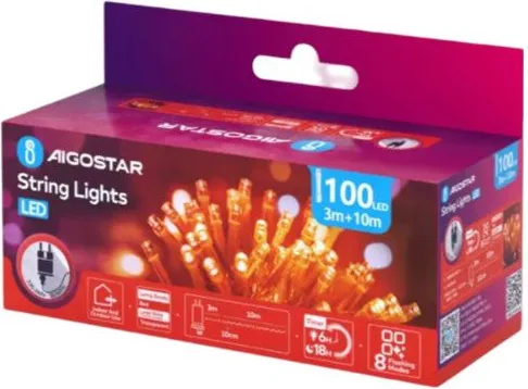 Tira Luces Led Navidad Luz Roja 3.6W 10m — foto principal