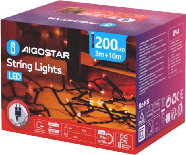 Tira Luces Led Navidad Luz Roja 3.6W 10m — foto principal