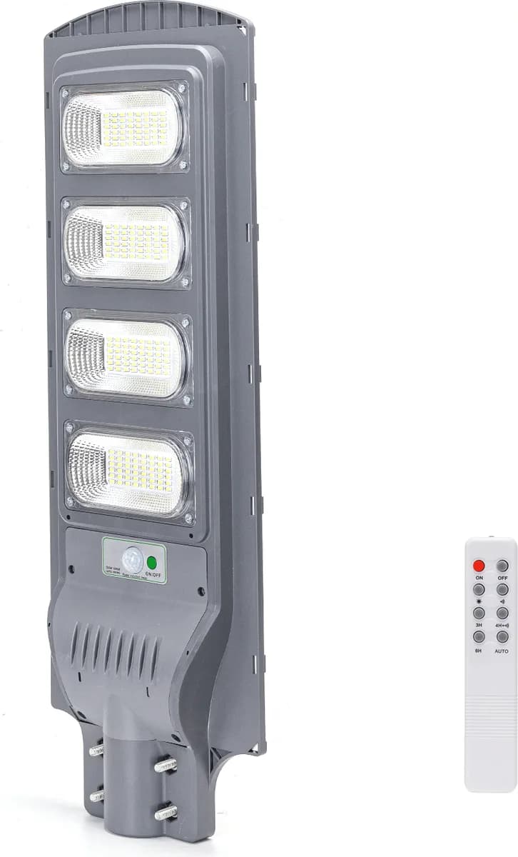 Farola solar led exterior 200w con sensor movimiento y control remoto Aigostar — foto principal