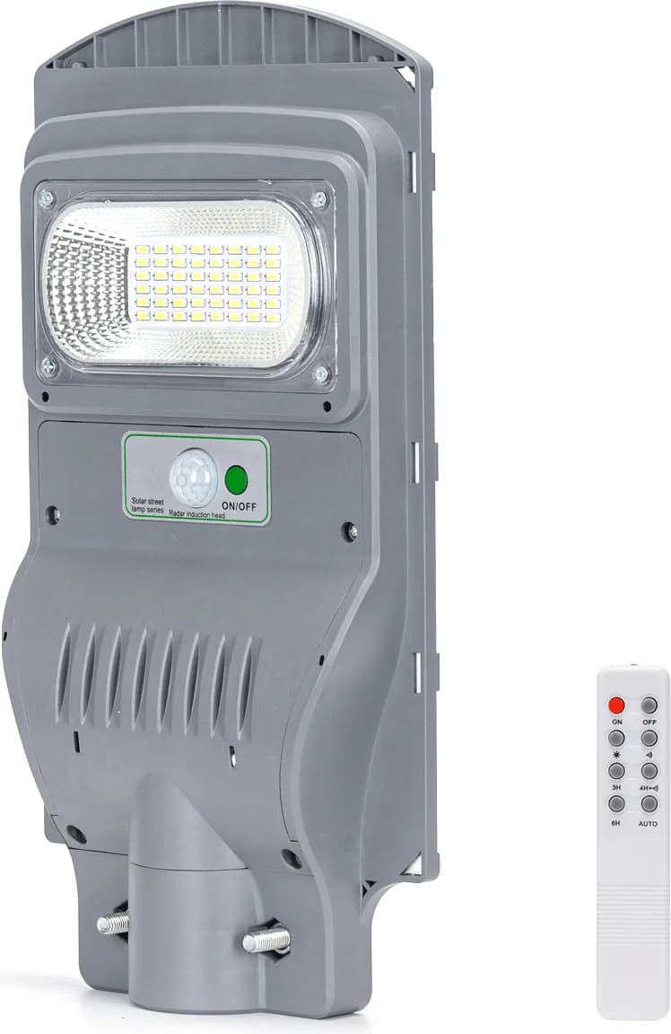 Farola solar led exterior 50w con sensor movimiento y control remoto Aigostar — foto principal