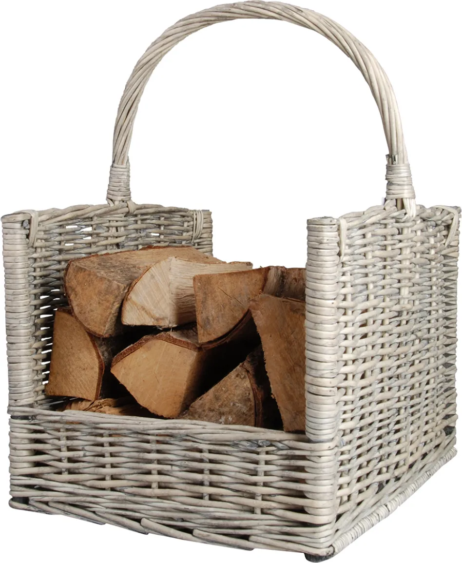 Cesta para Troncos Madera Gris — foto principal