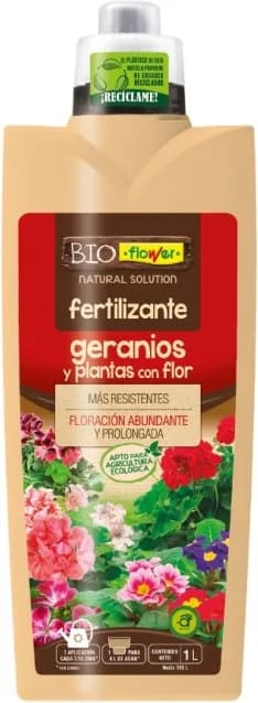 Fertilizante Geranios y Plantas con flor Bioflower 1000 ml — foto principal