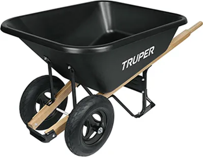 Carretilla de Plastico Truper 175L Doble Rueda Neumática — foto principal