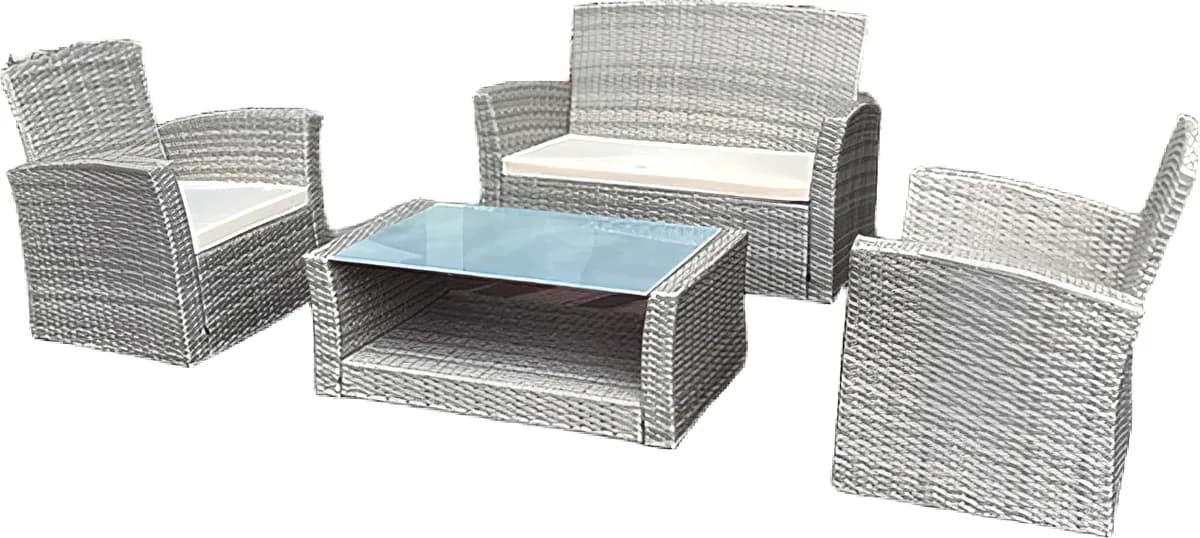 Conjunto Jardin Ibiza con Sofa, 2 Sillones, Mesa Baja — foto principal
