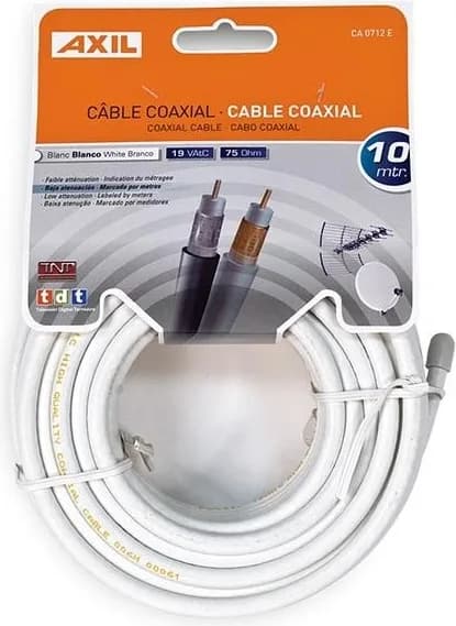 Cable Coaxial 10 Metros Blanco Axil — foto principal