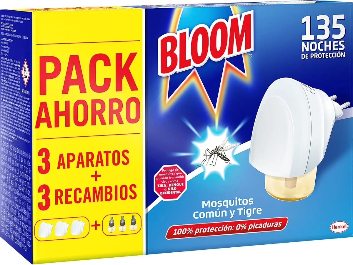 Bloom Insecticida Electrico Antimosquitos Pack 3 Aparatos + 3 Recambios — foto principal