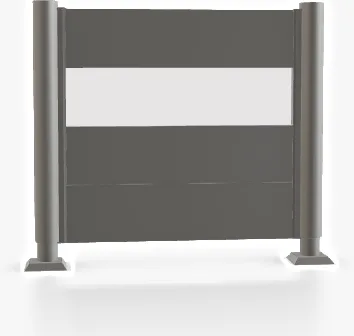 Pantalla Privacidad Con Panel 180x100 Gris Cuarzo — foto principal