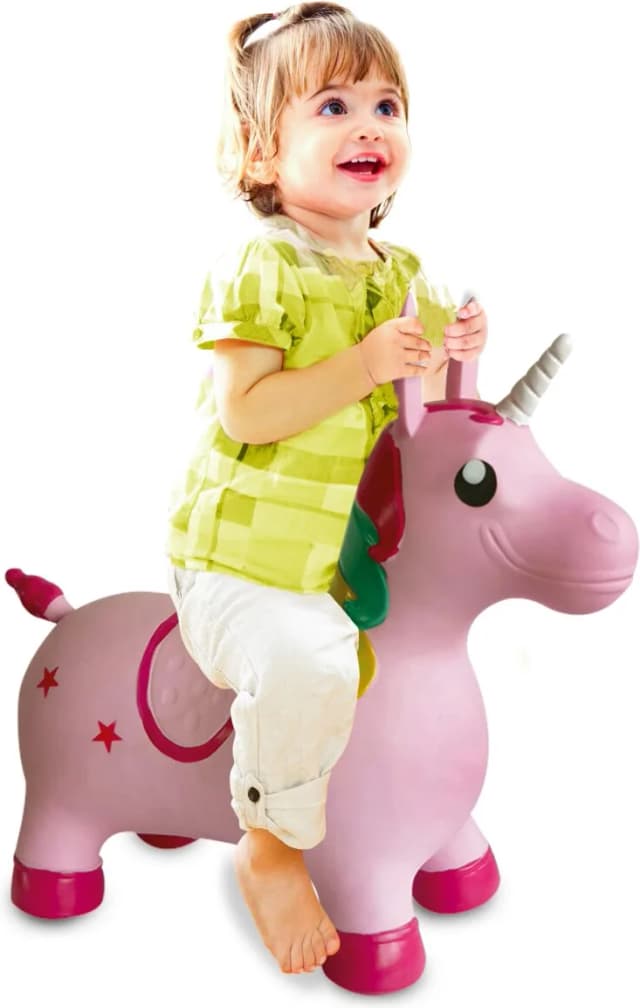 Correpasillos Unicornio Saltarin rosa con Bomba — foto 2