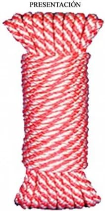 Cuerda Polipropileno / Helicoidal 5mm 25 metros Rojo/blanco — foto principal
