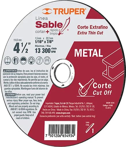 Disco Corte Extrafino Metal 115mmx1.6mm — foto principal