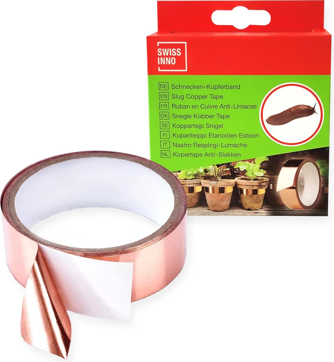 Cinta de Cobre Adhesiva Anti caracoles y Babosas 3cm x 5m — foto principal