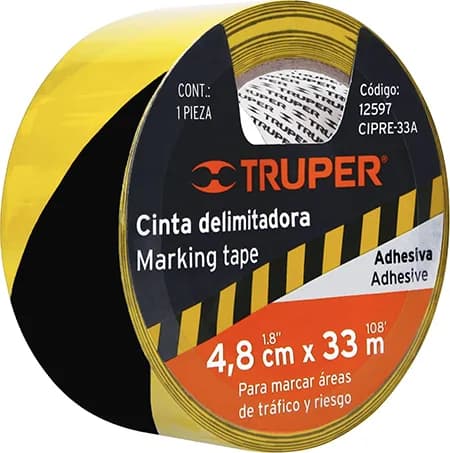 Cinta Delimitadora Amarilla / Negra 33 Mt Truper — foto principal