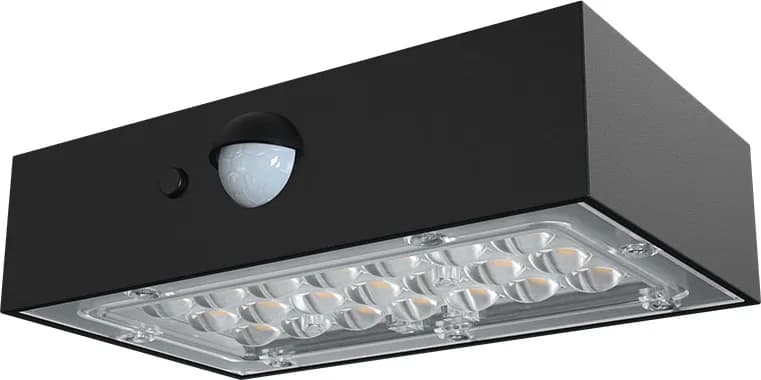 Aplique Led Solar 3W Negro — foto principal