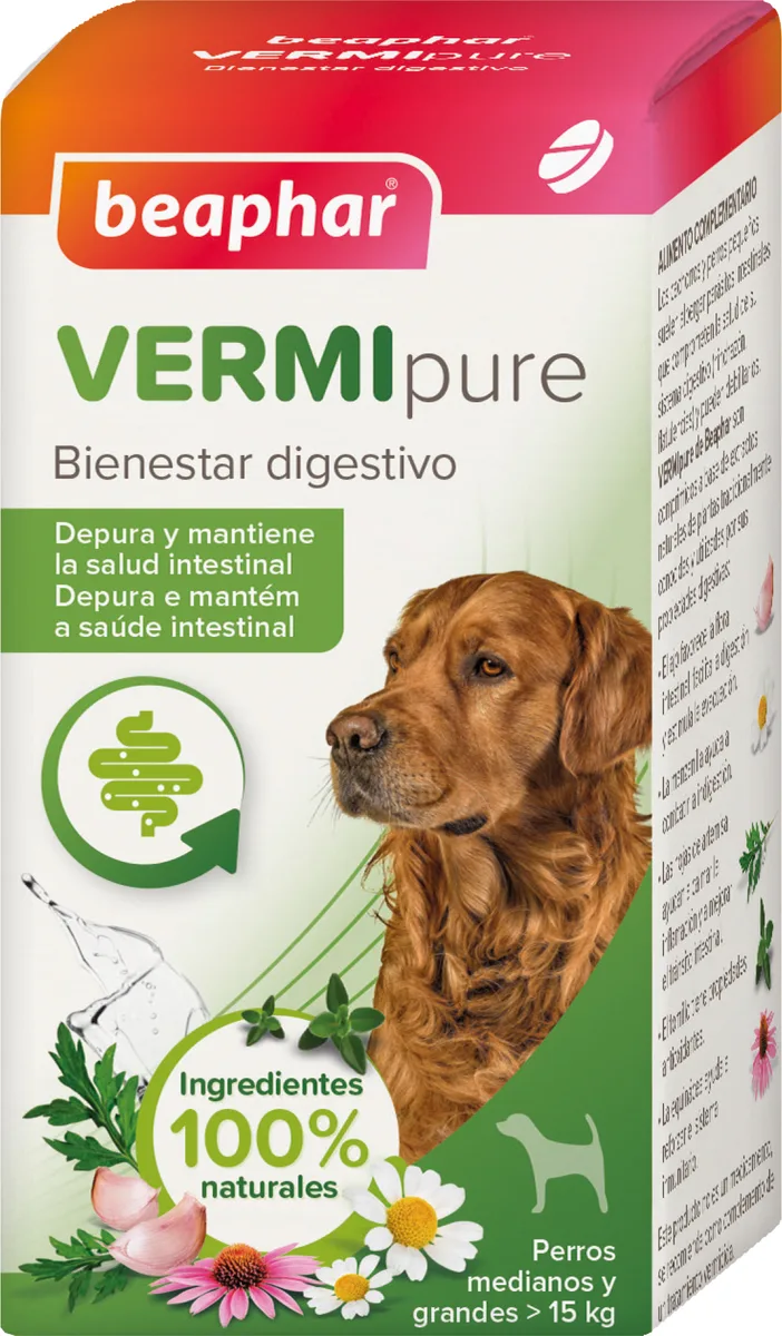 VERMIpure 50 Comprimidos Naturales Perros Medianos y Grandes — foto principal