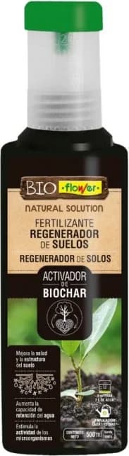 Fertilizante Activador Suelos Biochar Flower Botella 500 ml — foto principal