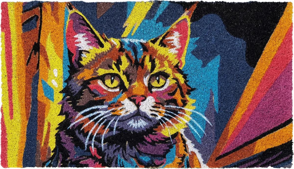 Felpudo Coco Blanco Gato Pop 40x70 — foto principal