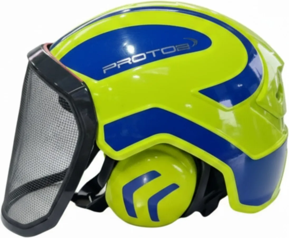 Casco Protos Integral Arborist Amarillo Neon/Azul — foto principal