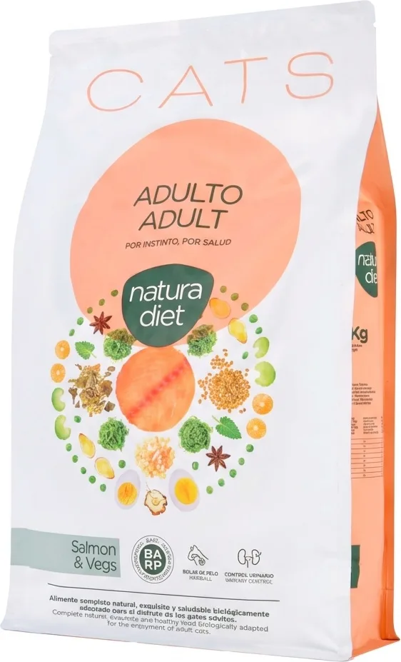 Pienso Gatos Natura Diet Cat Adult Salmon & Vegs 3 Kg — foto principal