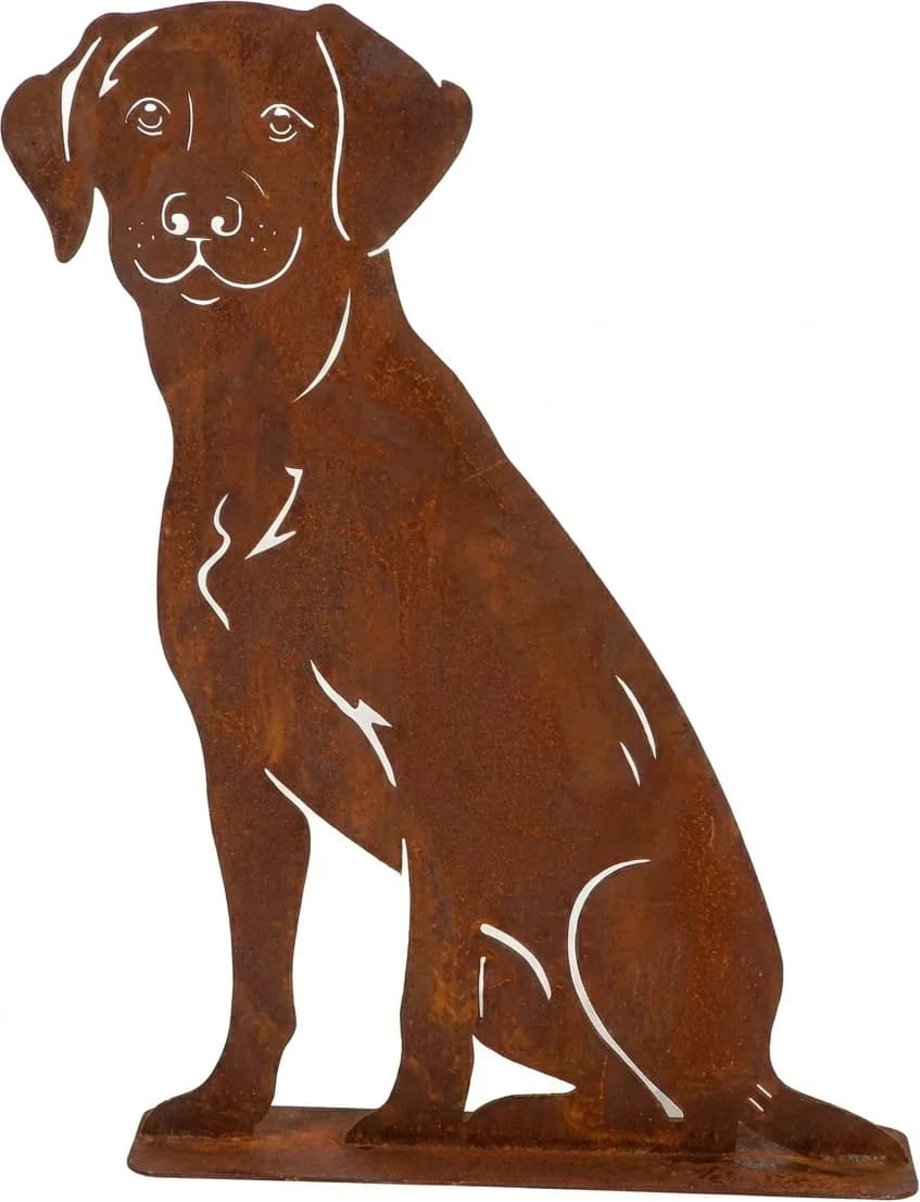 Figura Jardin Perro Efecto Oxido — foto principal