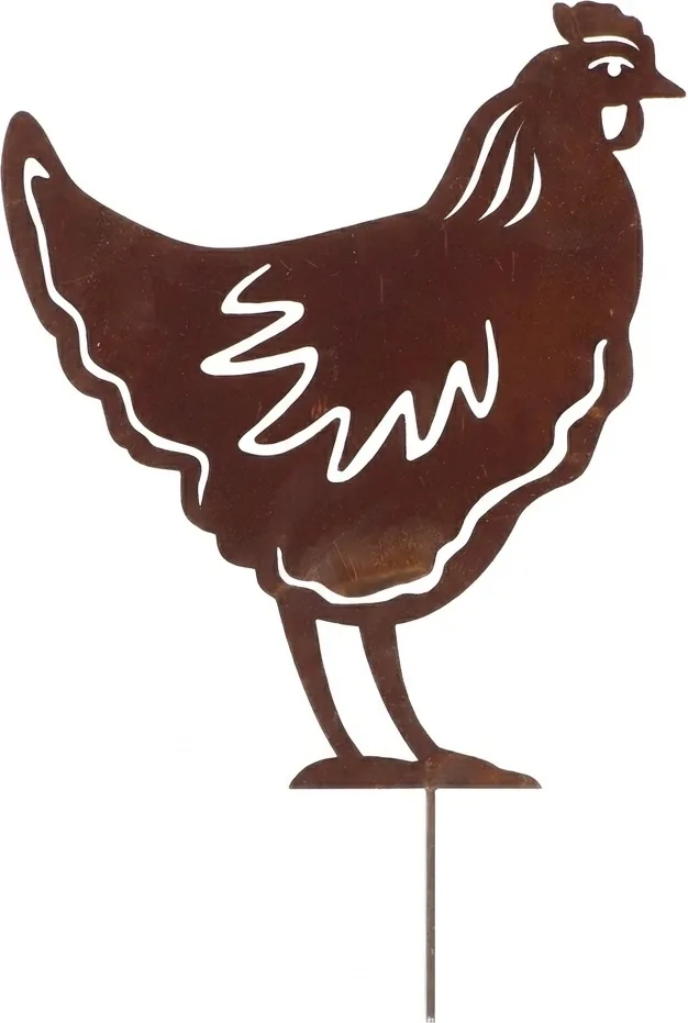 Figura Jardin Gallina Efecto Oxido — foto principal