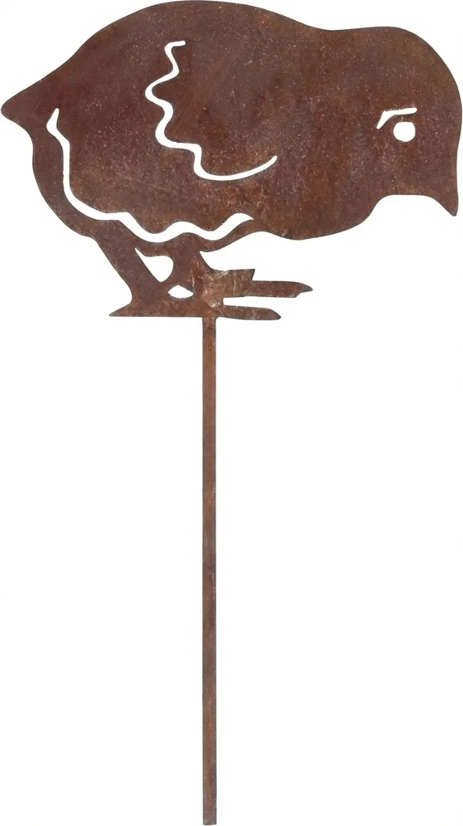 Figura Jardin Pollito Efecto Oxido Surtido — foto principal