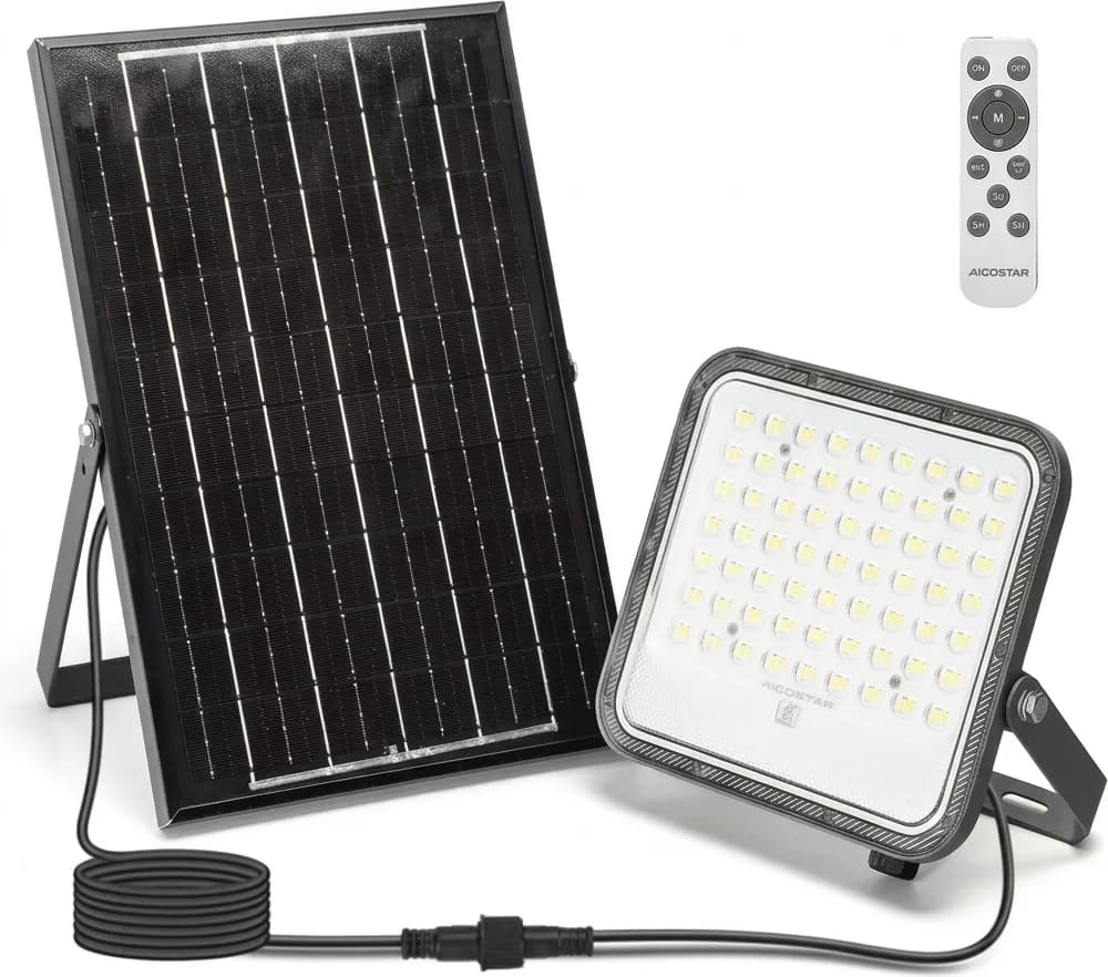 Foco Led Solar 100w con Panel Solar — foto principal