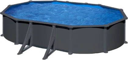 Piscina Anthracite Postes Ovalada 610x375x132 cm — foto principal