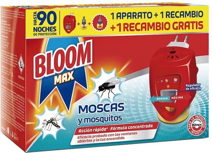 Bloom Max Insecticida Electrico Moscas y Mosquitos 1 Aparato + 2 Recambios 90 Noches — foto principal