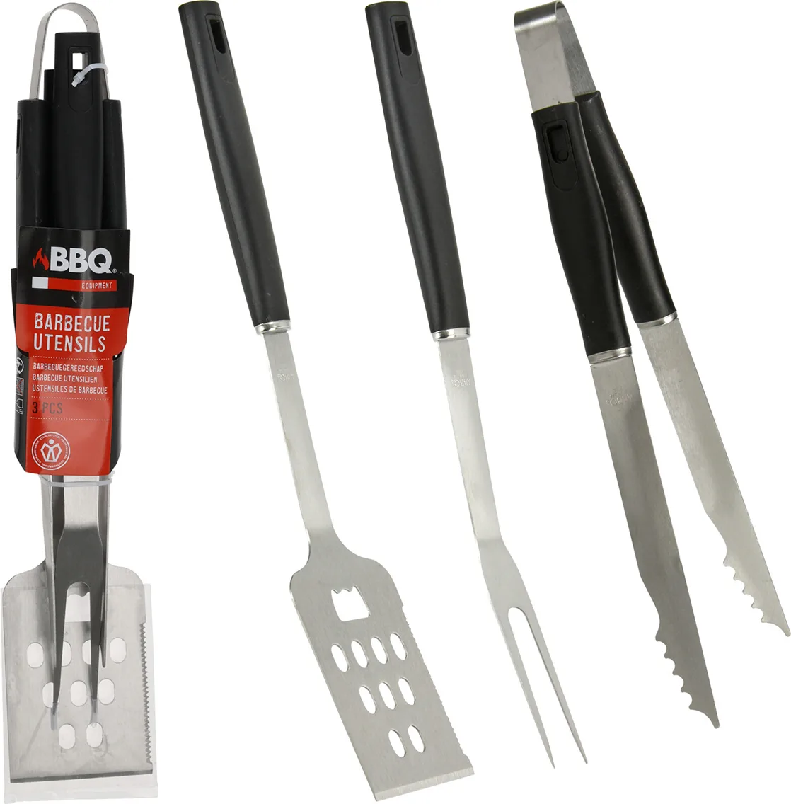 Juego Utensilios Acero Inoxidable Barbacoa - 3 Uds — foto principal