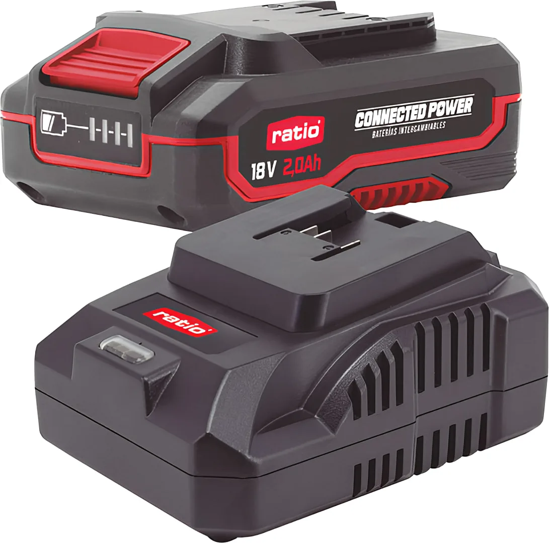 Kit batería Ratio Connected Power 18 V 2 Ah con cargador — foto principal