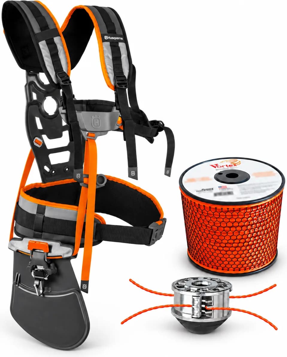 Pack desbroce: arnés Husqvarna Balance XT2 + cabezal de desbrozadora FlashCutter UFC06 + Vortex Aluminio 3,9 mm 128 m — foto principal
