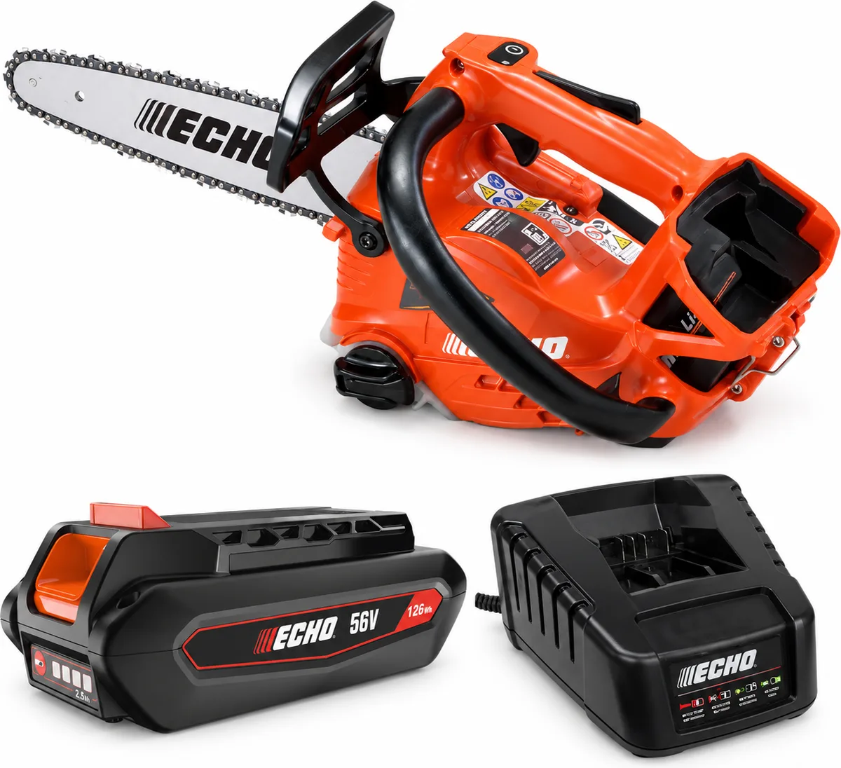 Pack motosierra de poda ECHO DCS-2500T PRO 25 cm + batería 56 V 2,5 Ah y cargador rápido — foto principal
