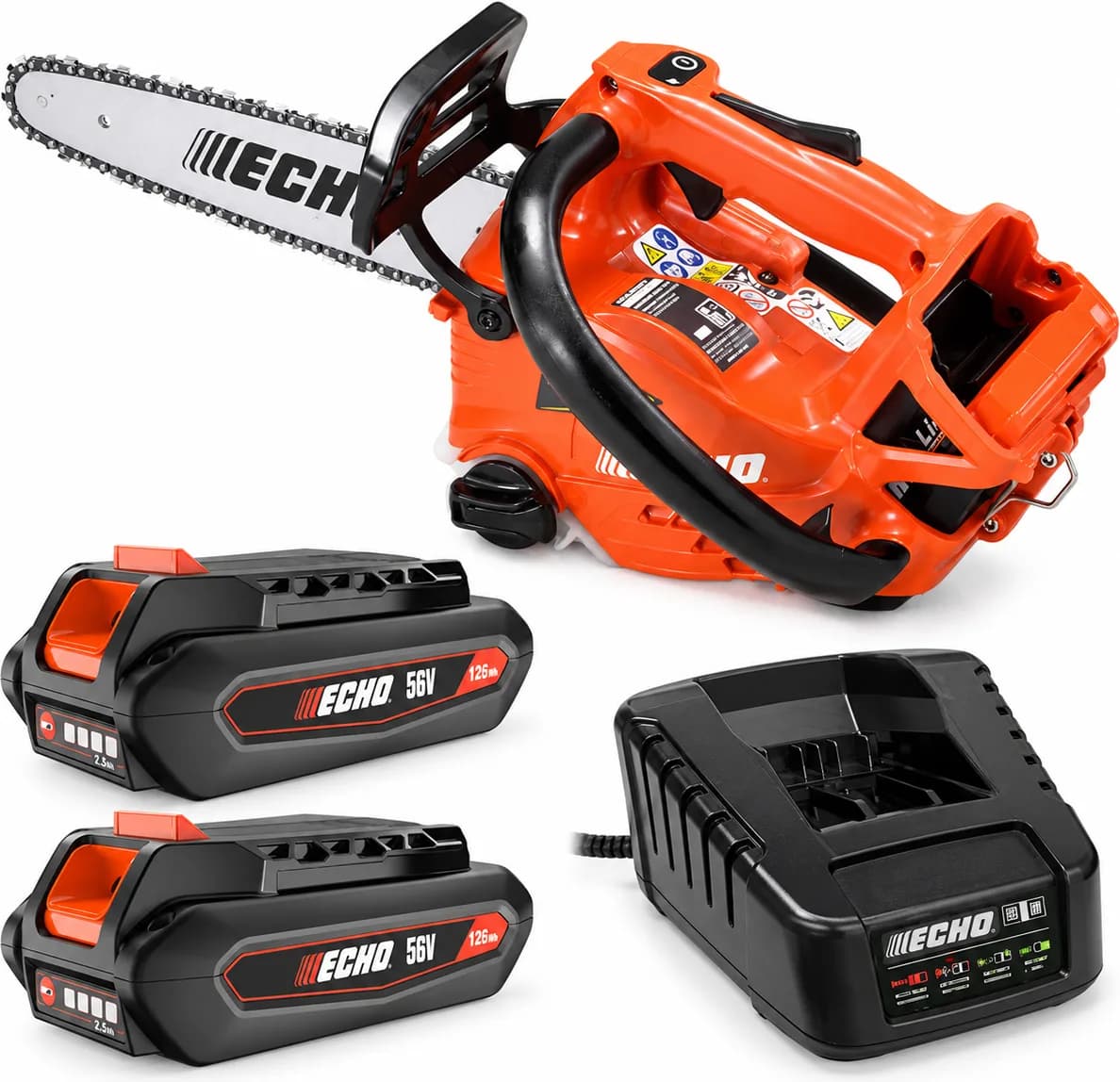 Pack motosierra poda ECHO DCS-2500T PRO 25 cm + 2 baterías 56 V 2,5 Ah y cargador rápido — foto principal