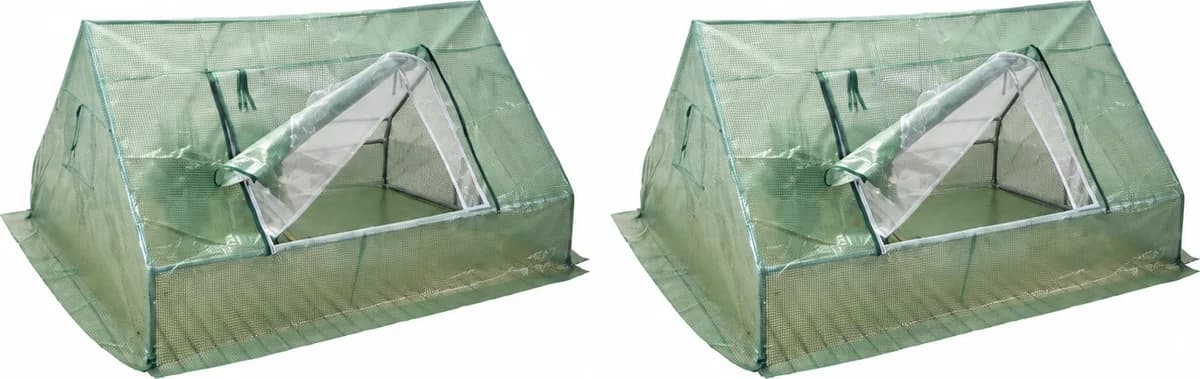 Pack 2 invernaderos de rafia Koopman 180 x 142 x 93 cm para huerto — foto principal