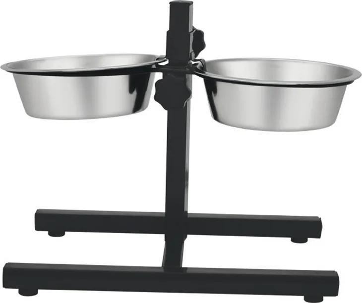 Comedero doble Copele para perros con soporte regulable — foto principal