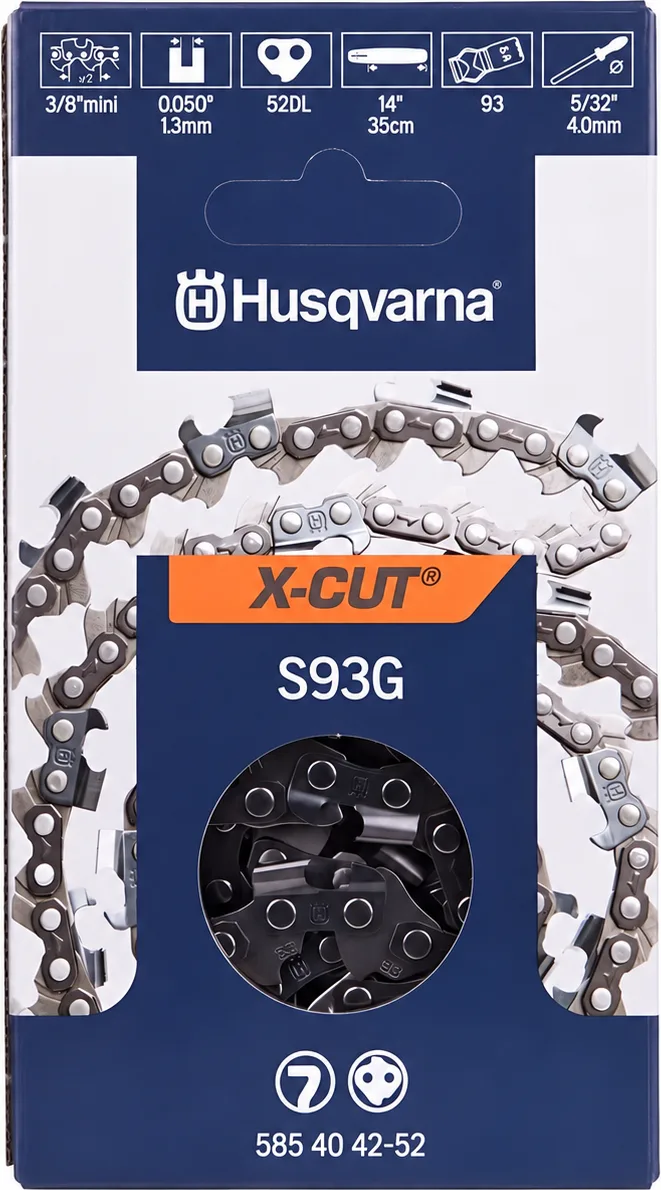 Cadena Husqvarna S93G 52 eslabones - 1, 3, 10 o 20 cadenas — foto principal
