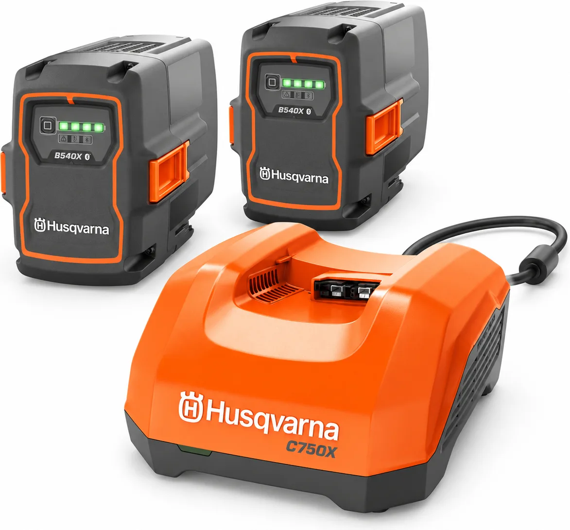 Pack Husqvarna 2 baterías 40-B540X + cargador 40-C750X 750 W — foto principal